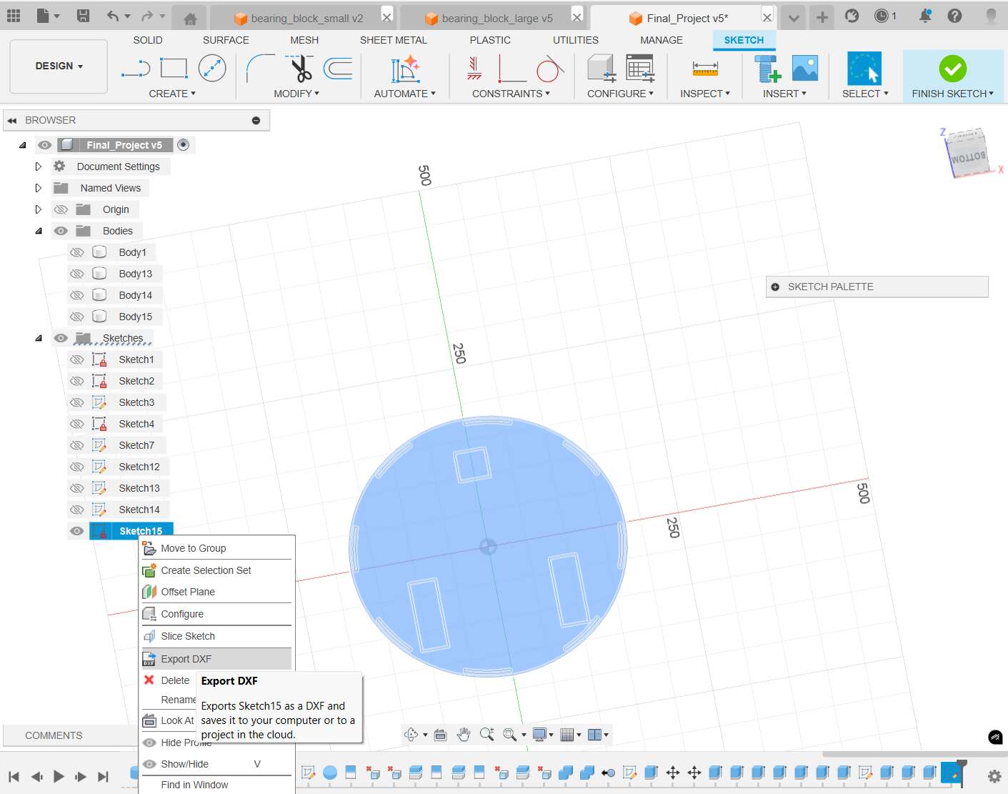 DXF Export from Fusion 360