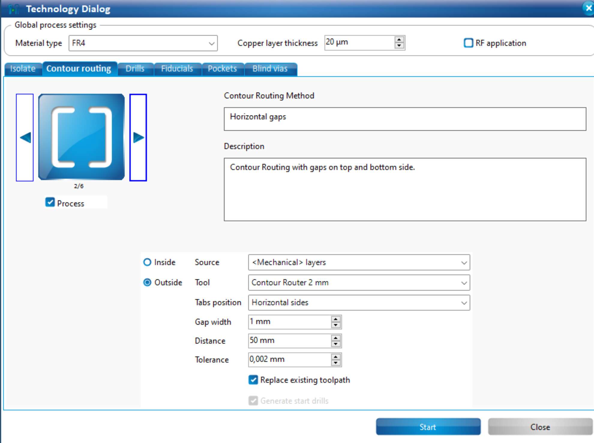 Contour Routing Settings
