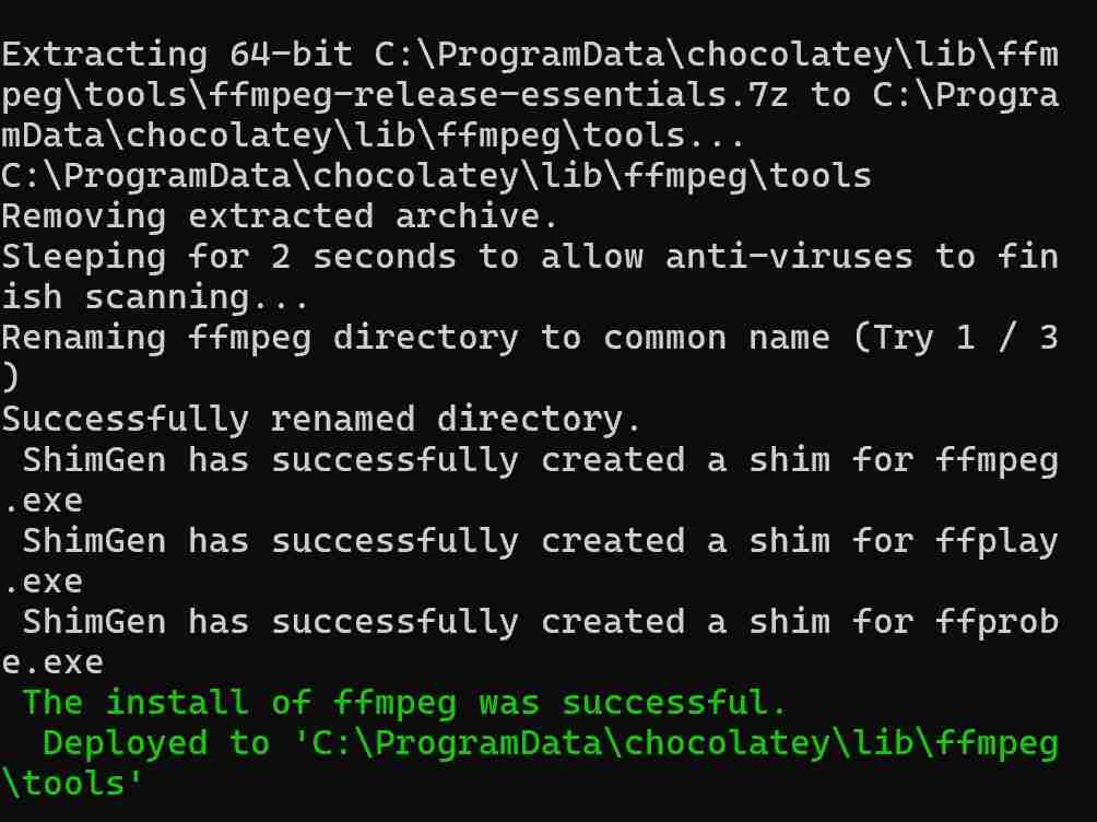FFmpeg Installation Complete