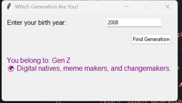 Generation Chart