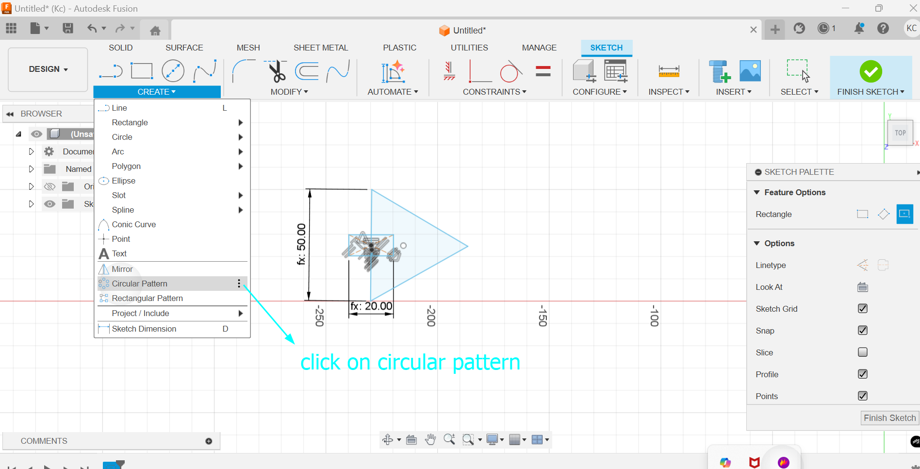 circular pattern access