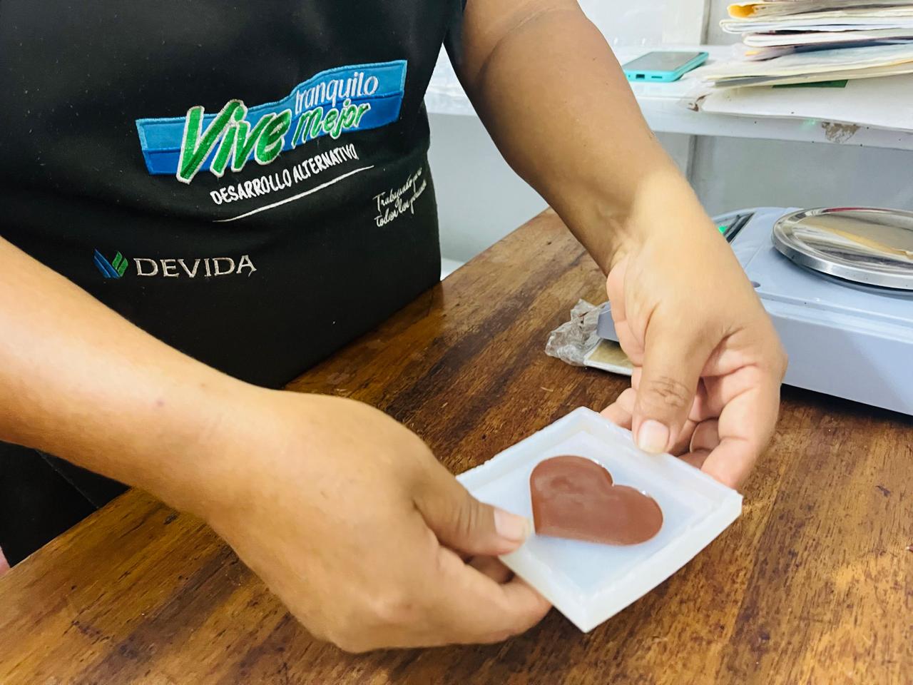 Chocolate casting detail