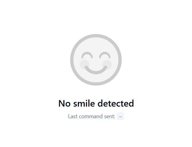No smile detected UI