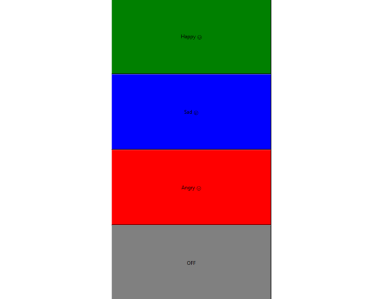 Mood RGB Controller interface