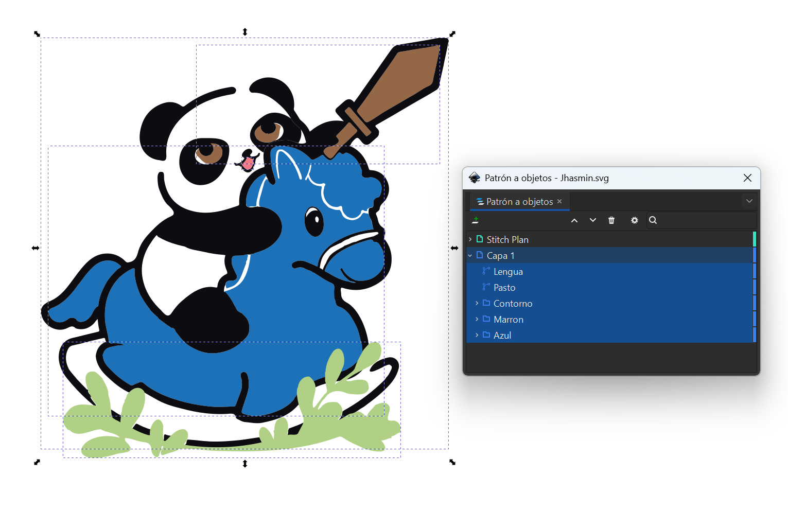 Objects panel organization in Inkscape