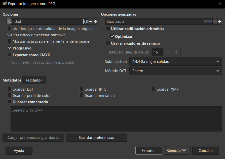 Compression result