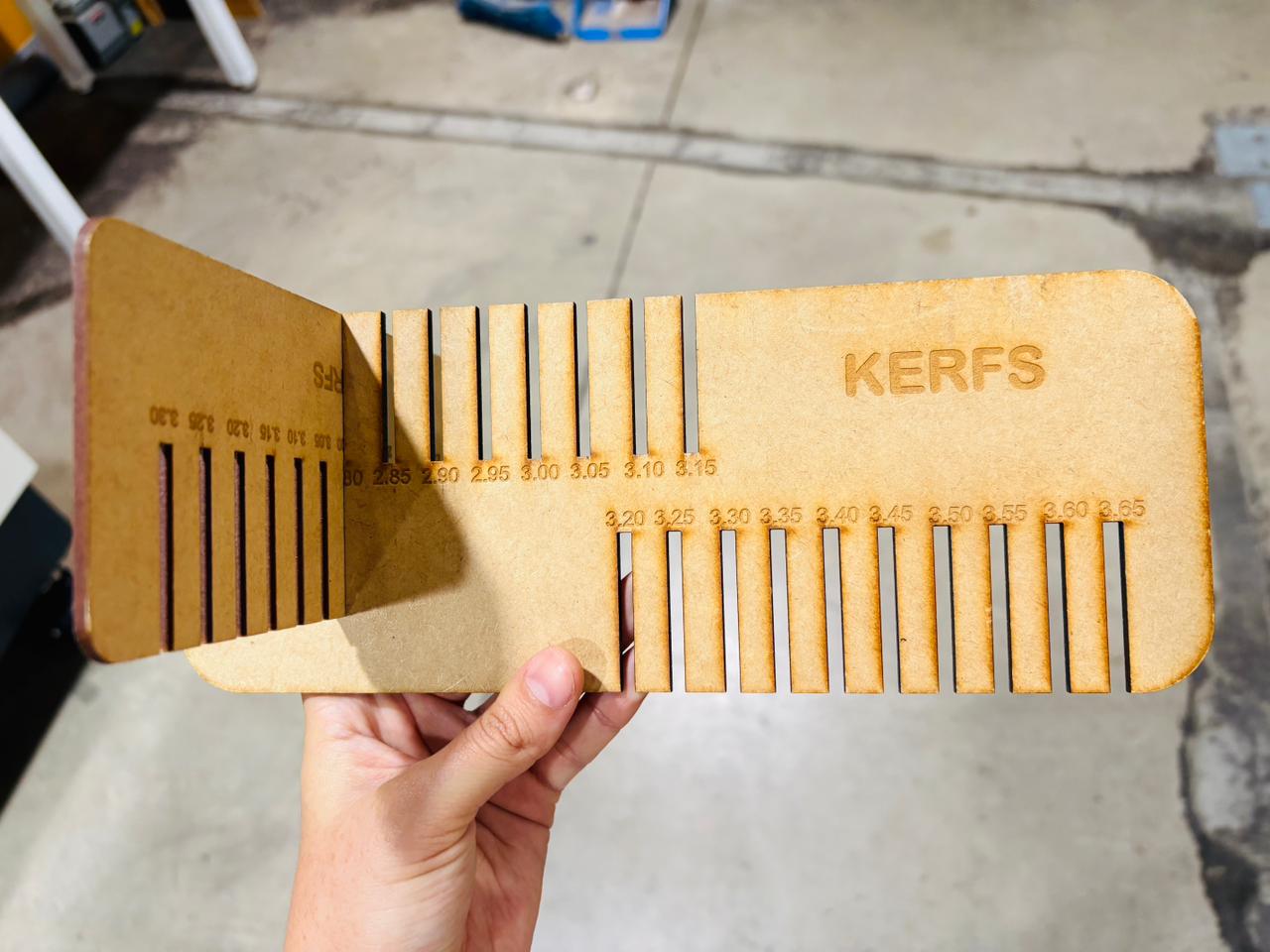 Kerf test gauge
