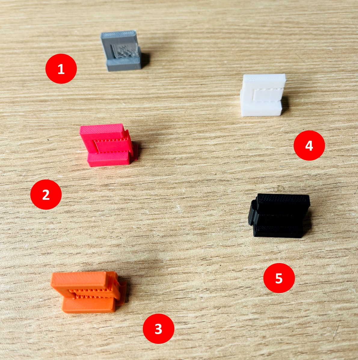 Overhang test samples