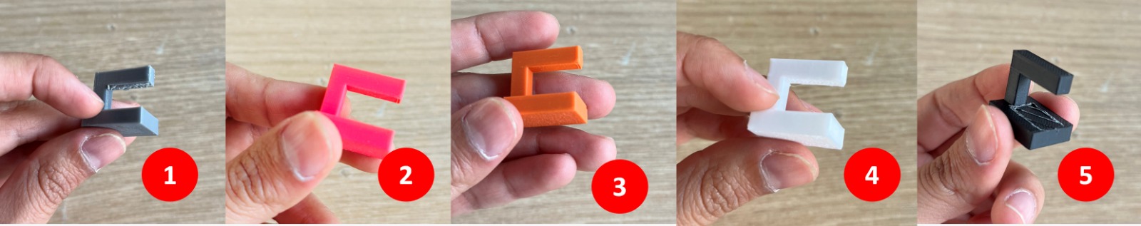 Overhang test results after support removal