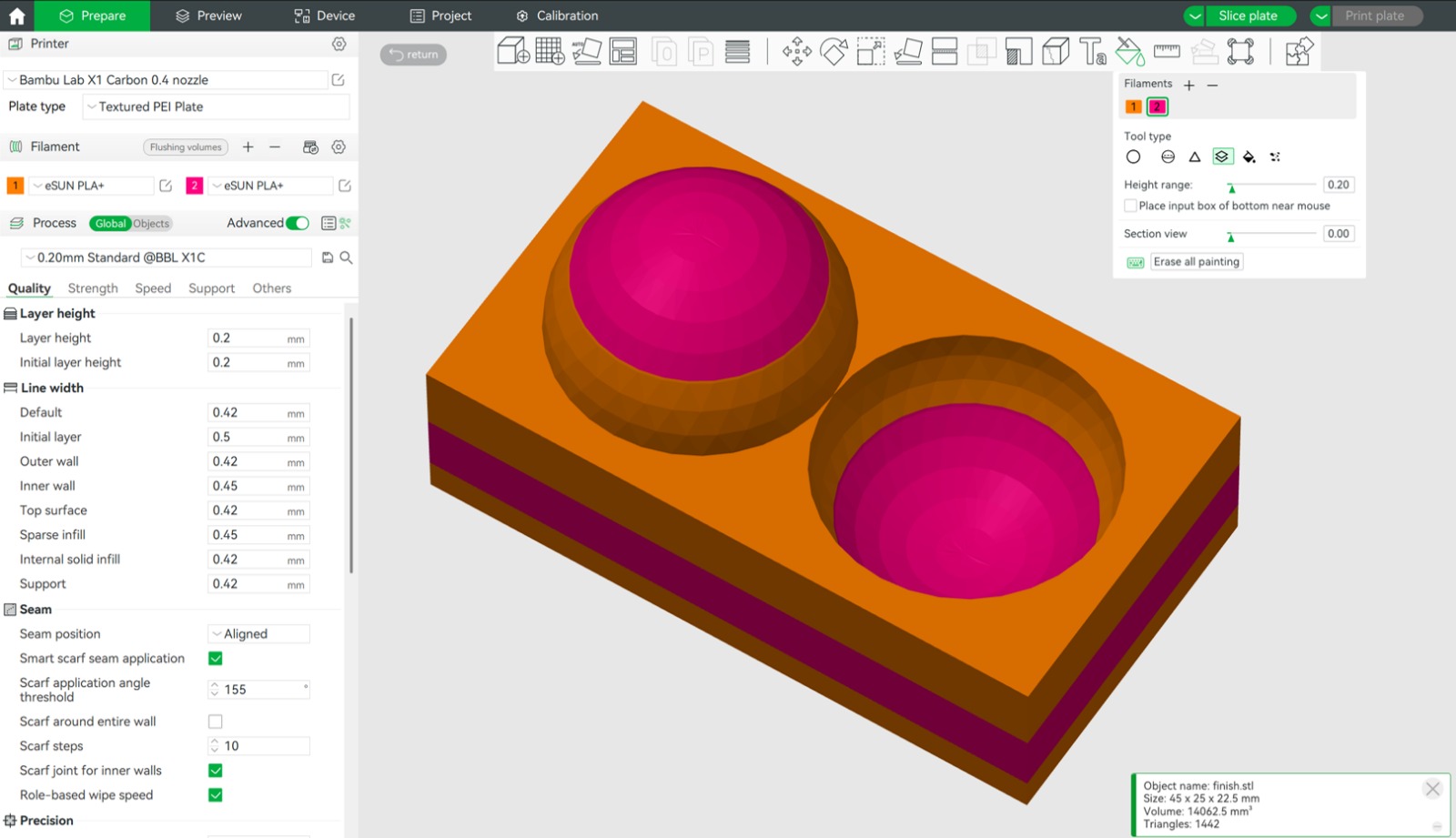 Color configuration in Bambu Studio