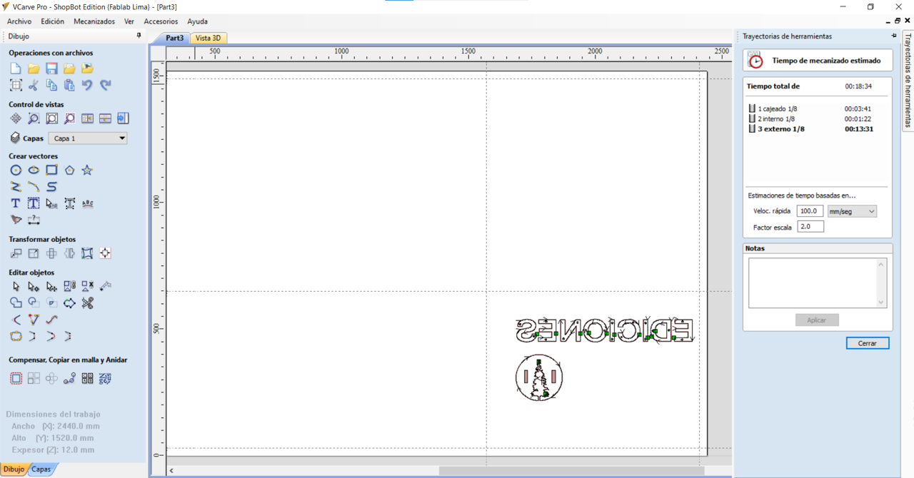 Part 3 toolpath