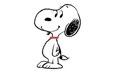 Original Snoopy PNG image selected for the OLED display project