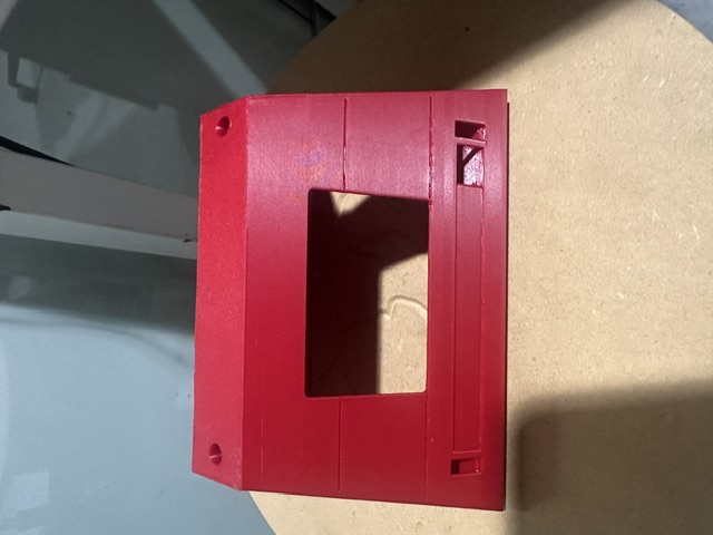 Front panel with display opening