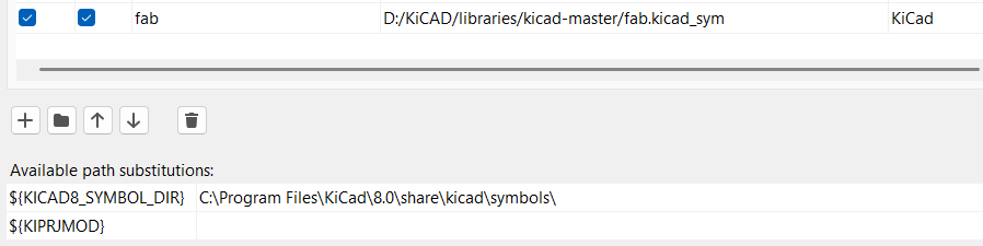 Adding the FabLib symbol library file.