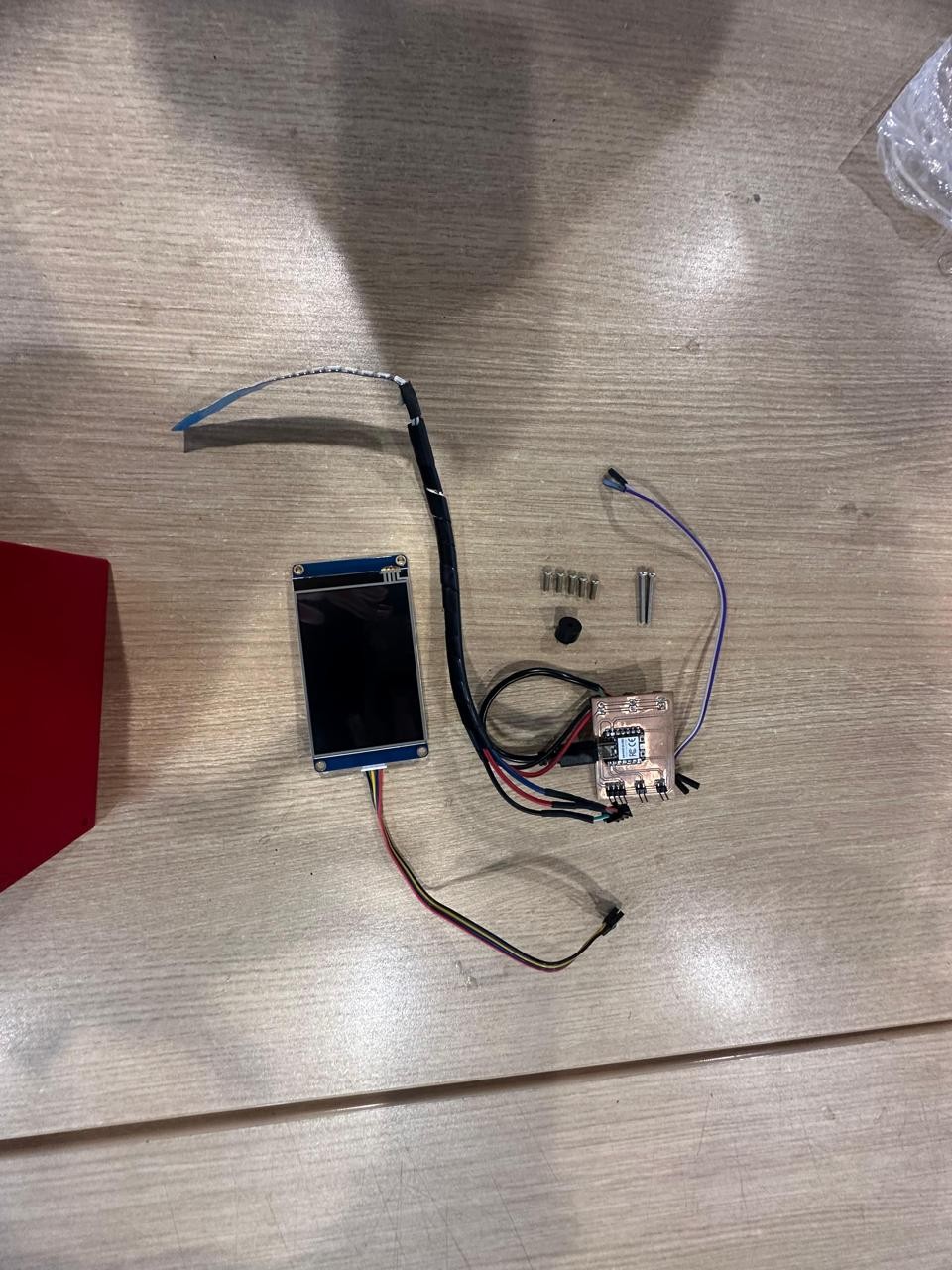 Assembled pitch timer PCB — XIAO RP2040 and all connectors soldered, ready to connect peripherals