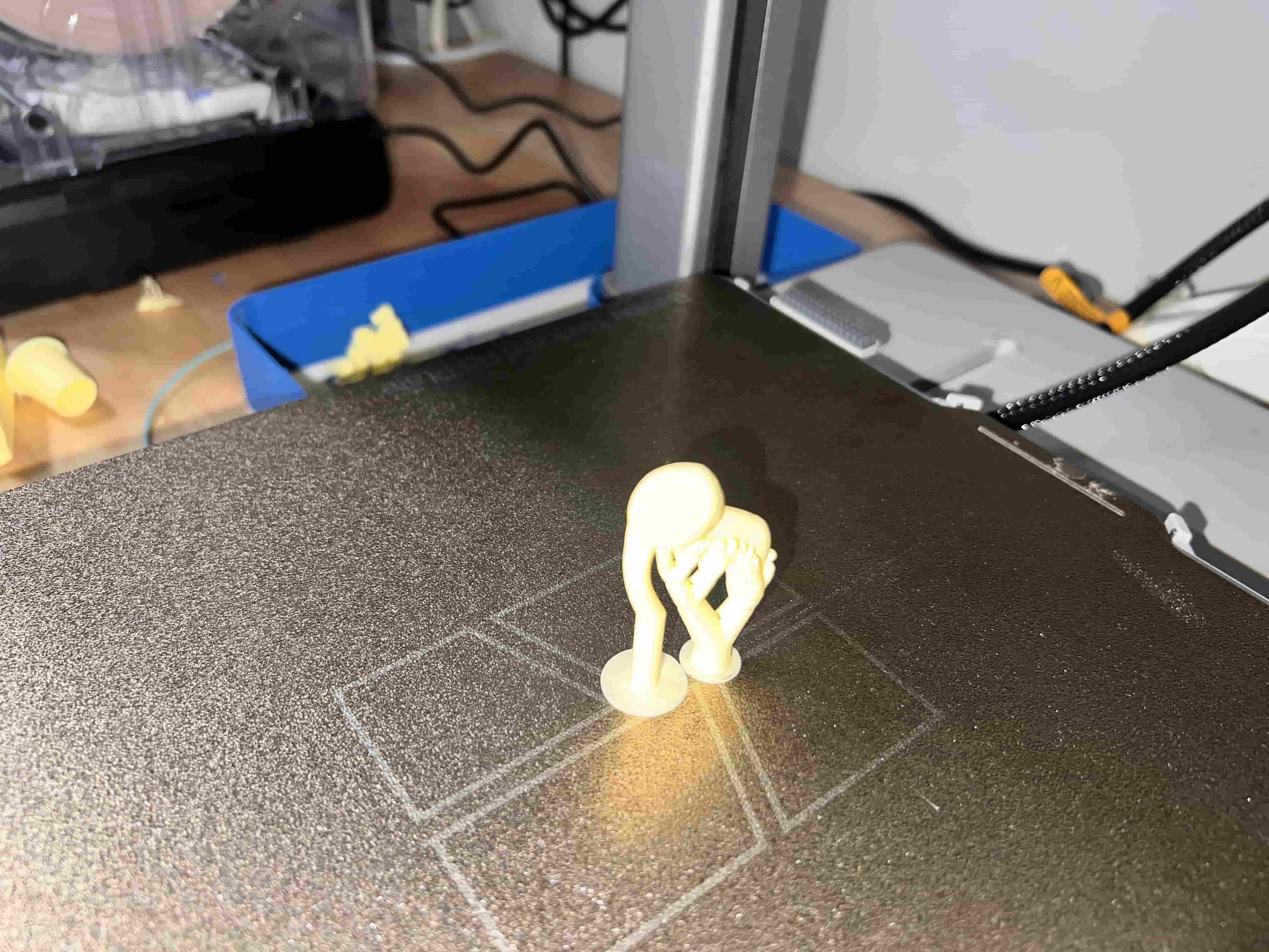 First successful figurine print removed from plate