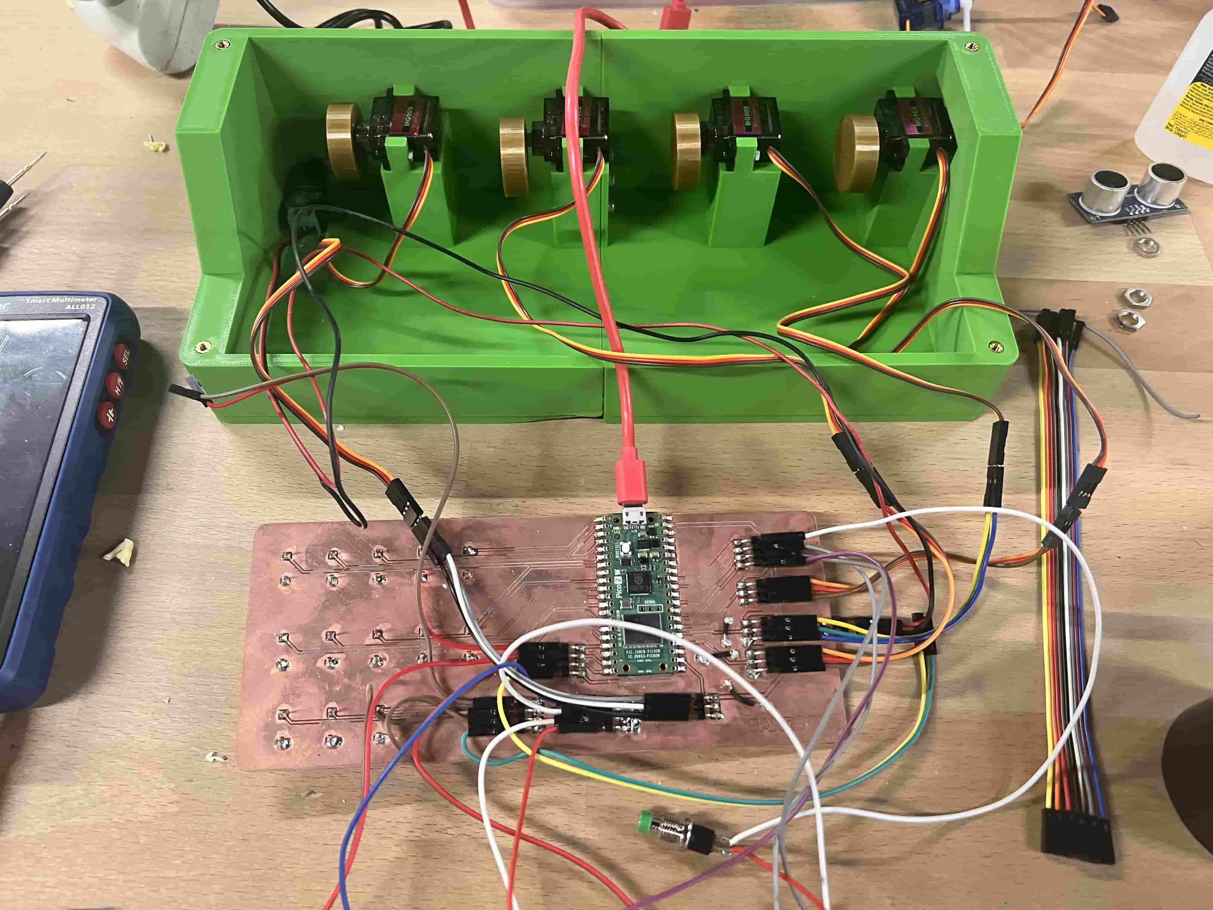Panel alignment over servos