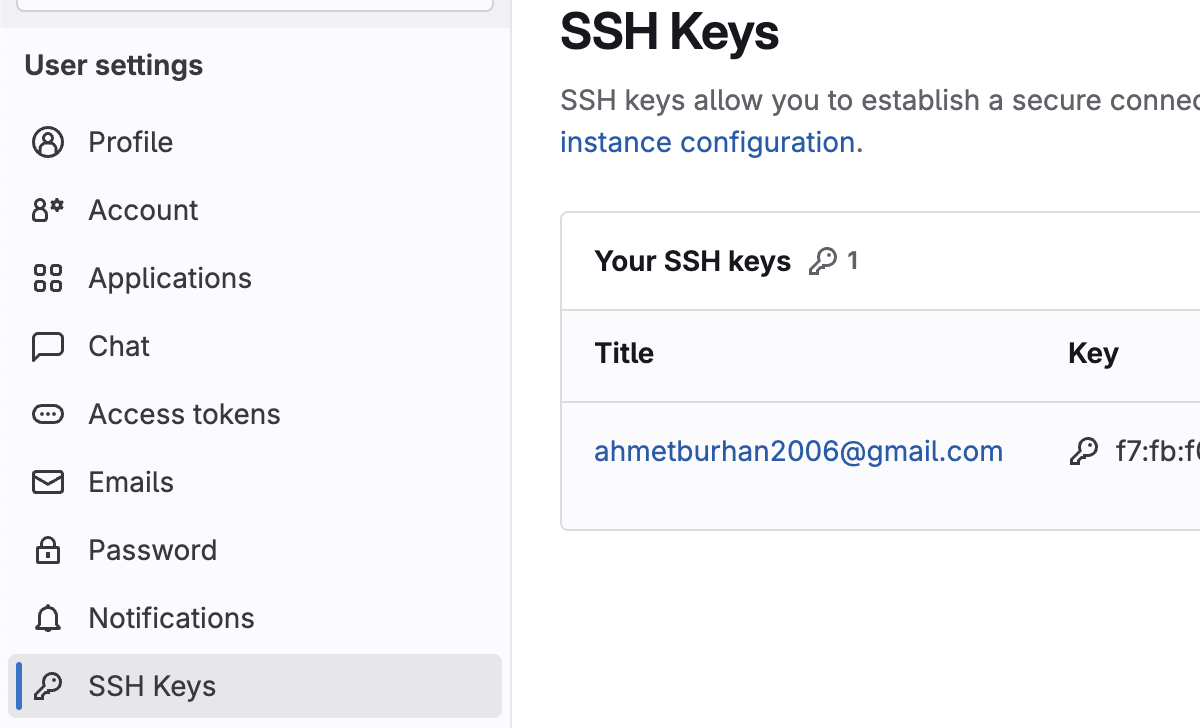 Adding SSH Key in GitLab