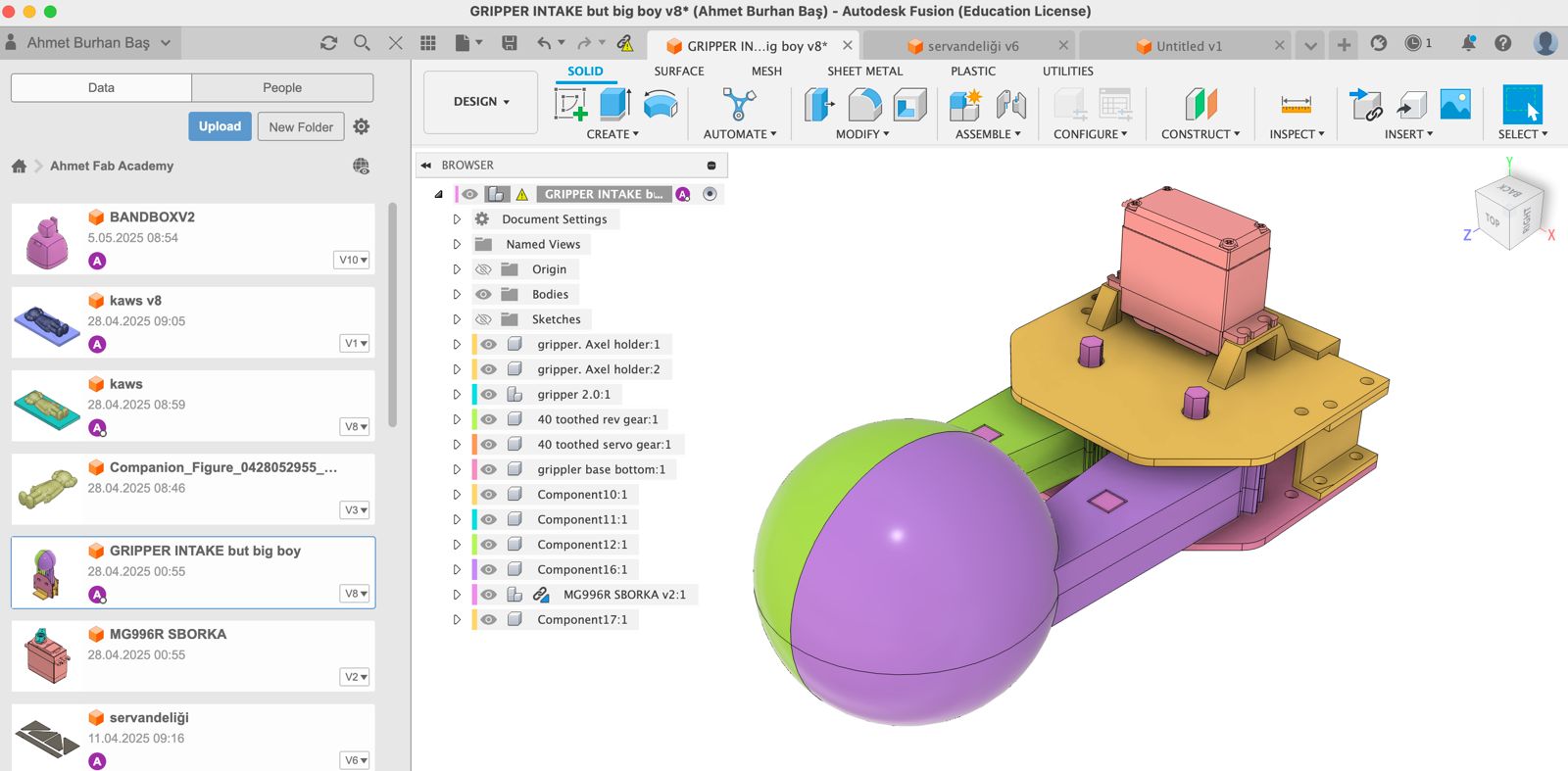 Fusion 360 Design UI