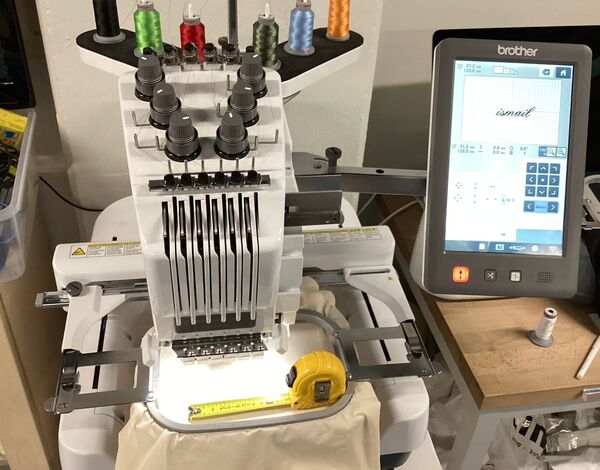 Measuring and verifying the stitch area before embroidery