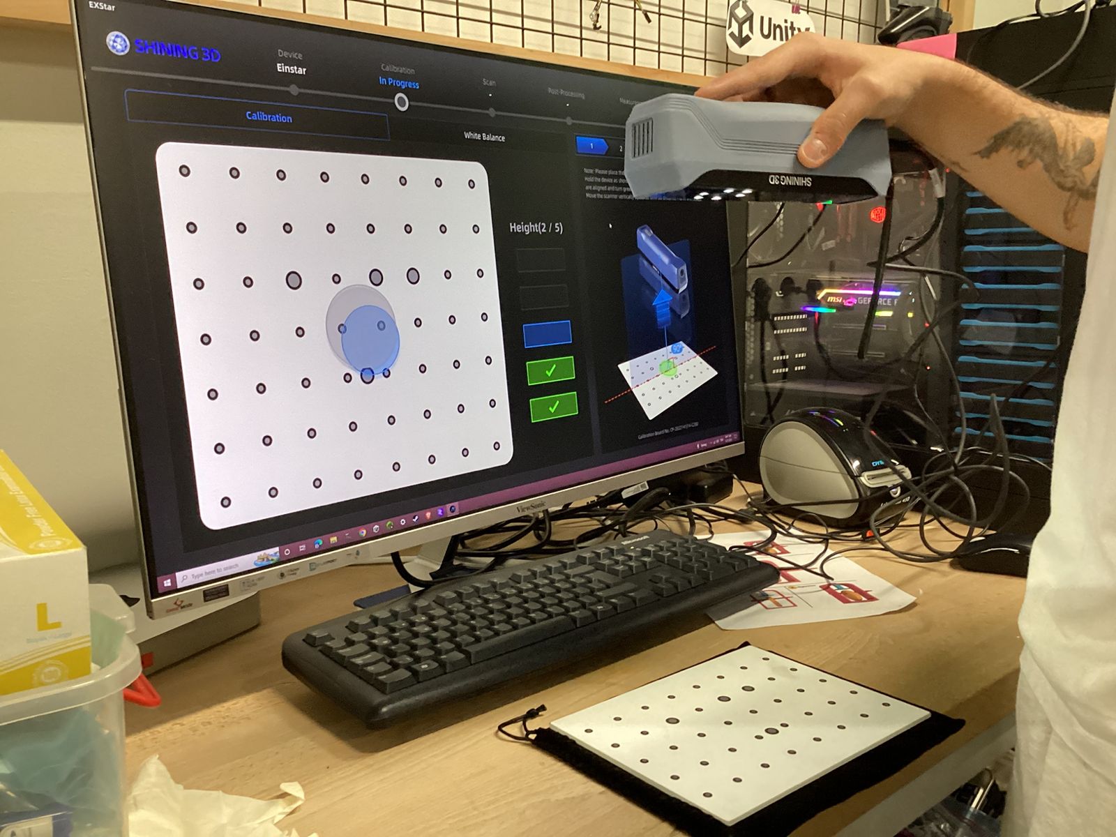 Calibration using marker board