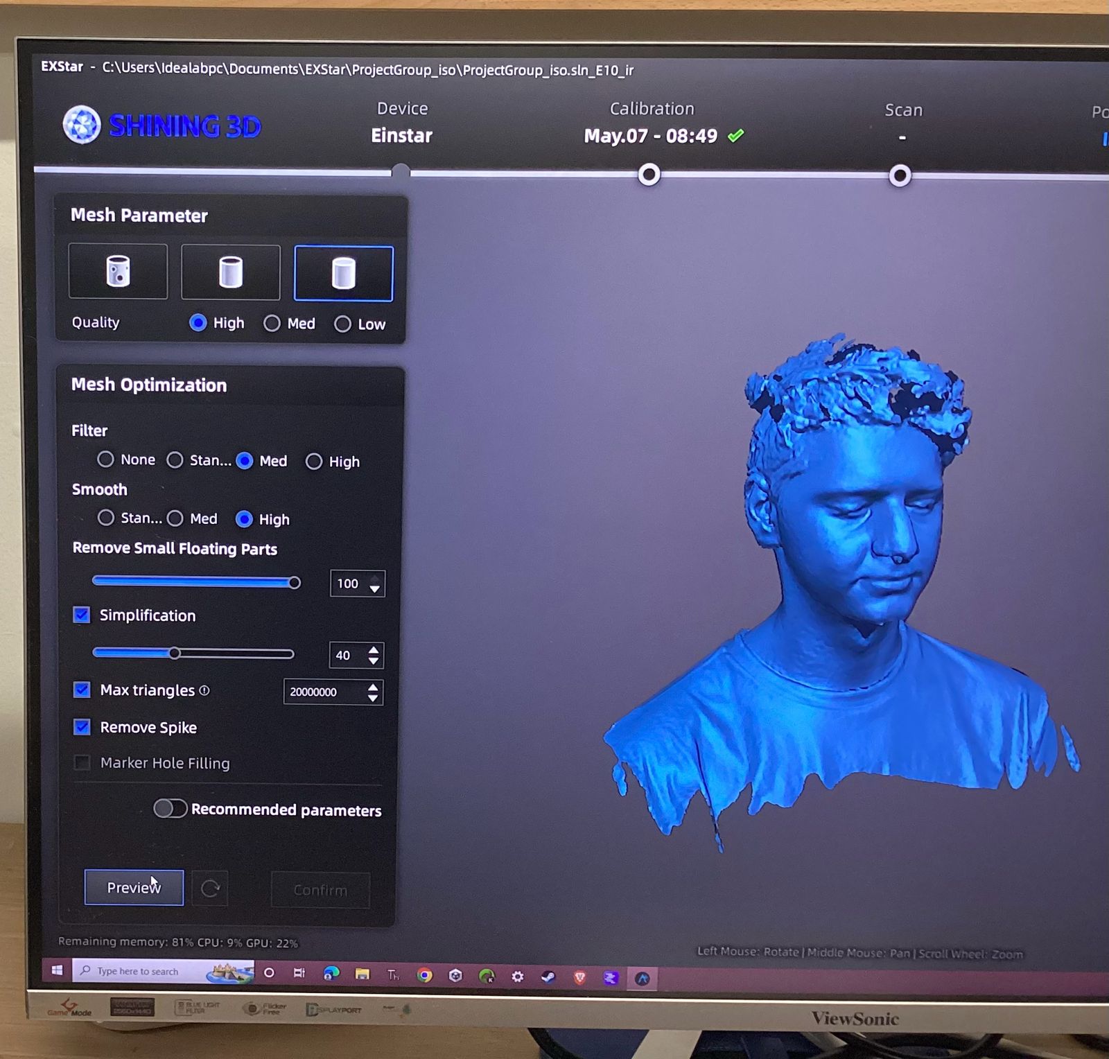 Mesh Optimization Settings