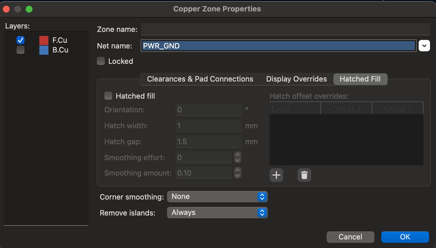 Ground Fill Zone