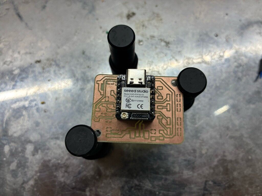 Soldering female pins with XIAO as guide