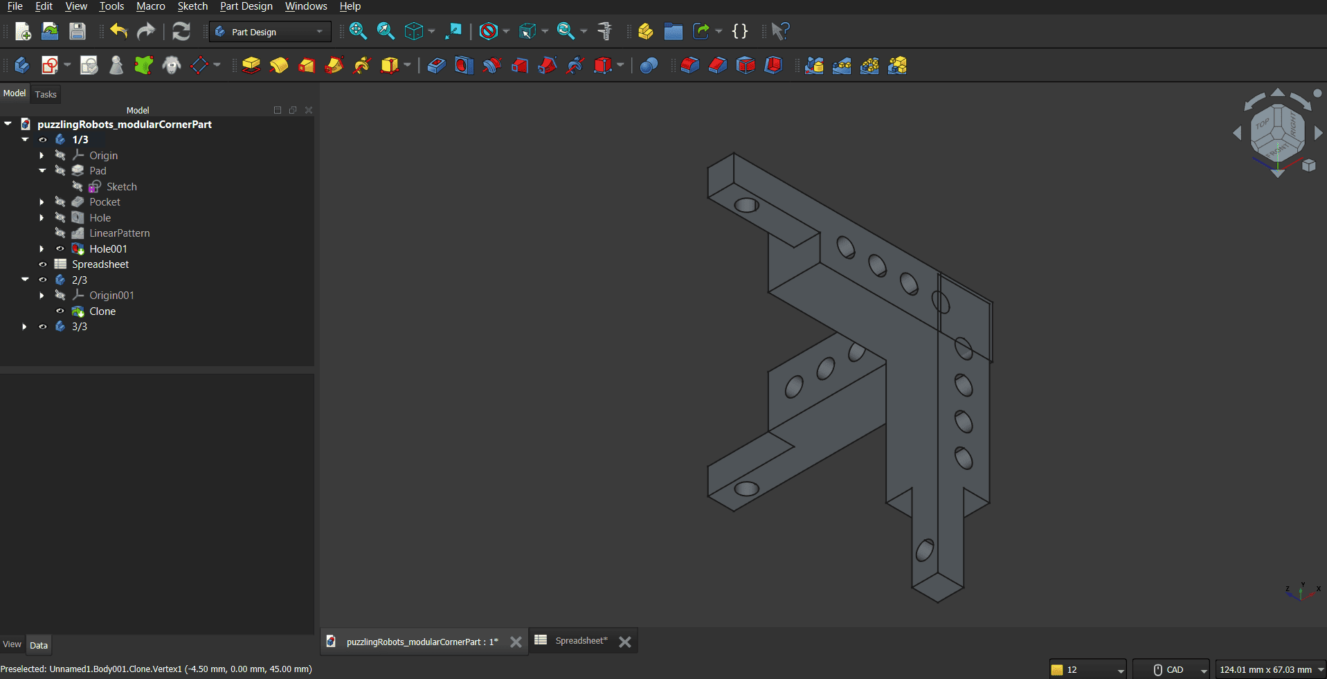 designing first modular Corner