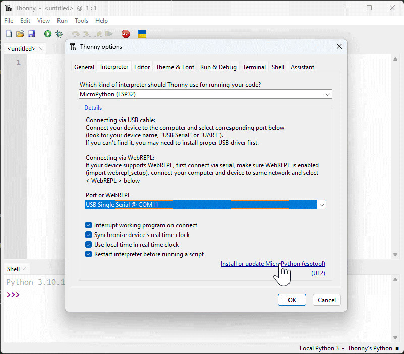 Thonny firmware
