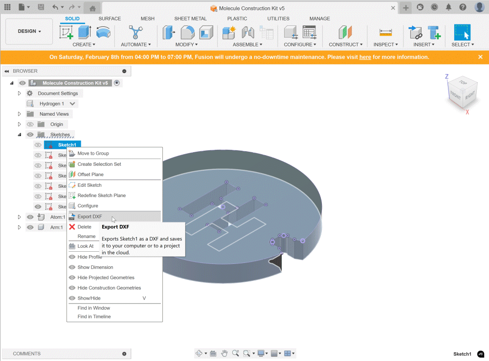 Fusion DXF