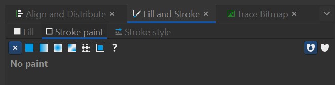 Stroke paint turned off