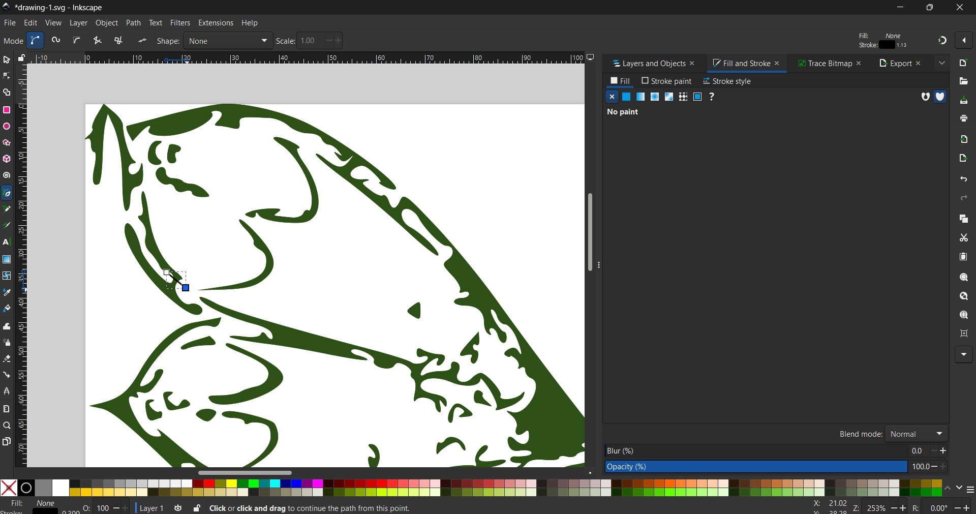 pendividinglineinkscape