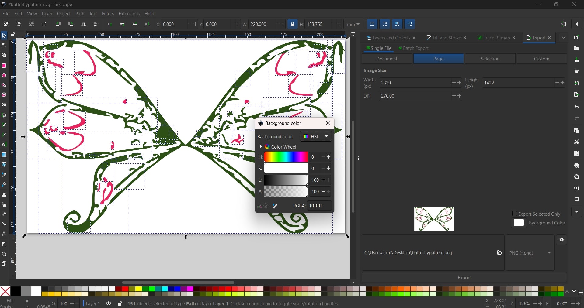 setbackgroundtowhiteinkscape