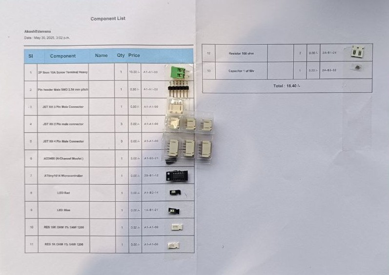 LED Board with Components
