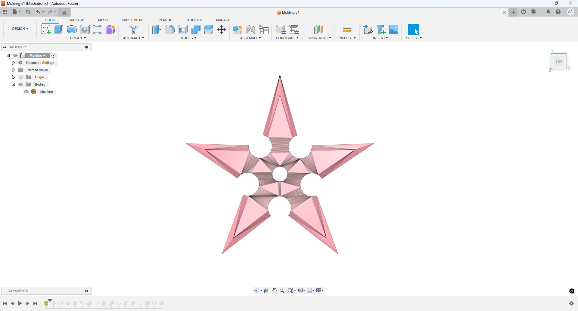 Reference mesh imported into Fusion 360
