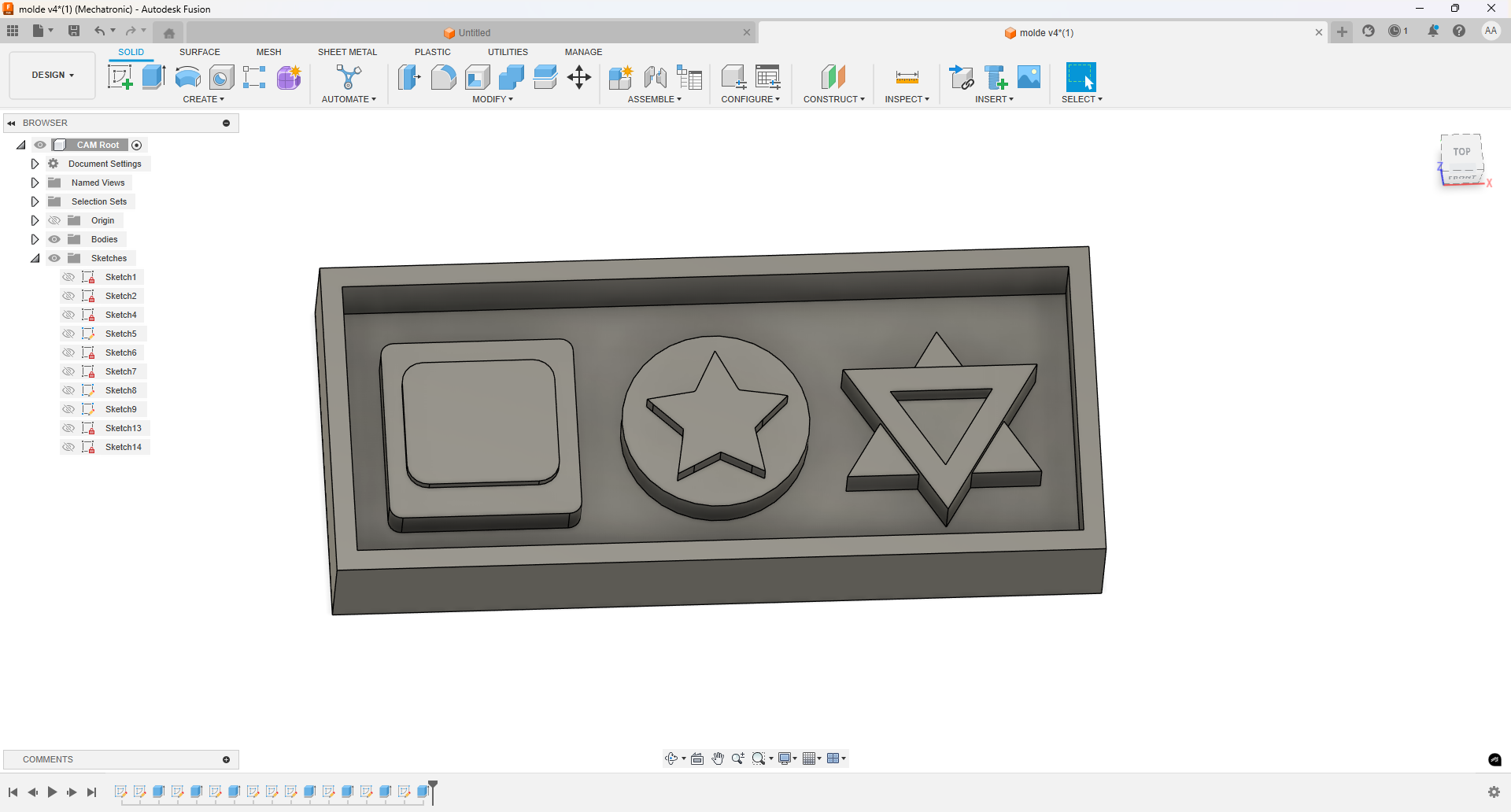 Final complex design for milling