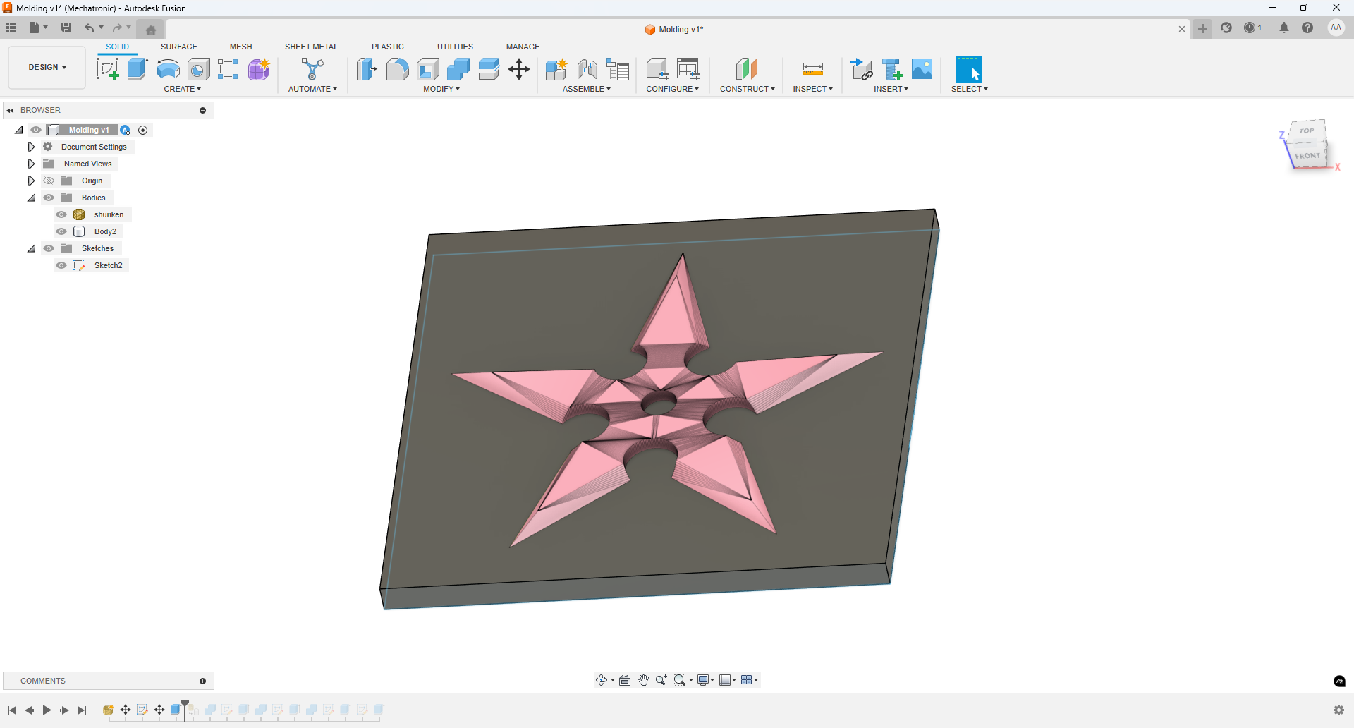 Base design in Fusion 360
