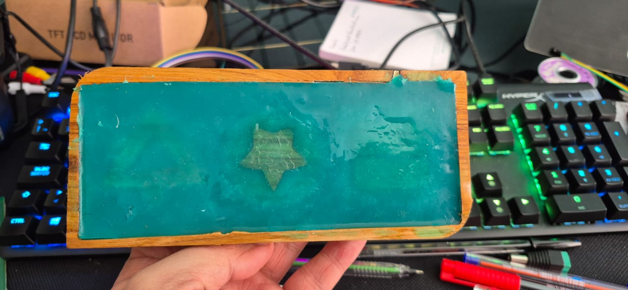Cured silicone mold after 24 hours