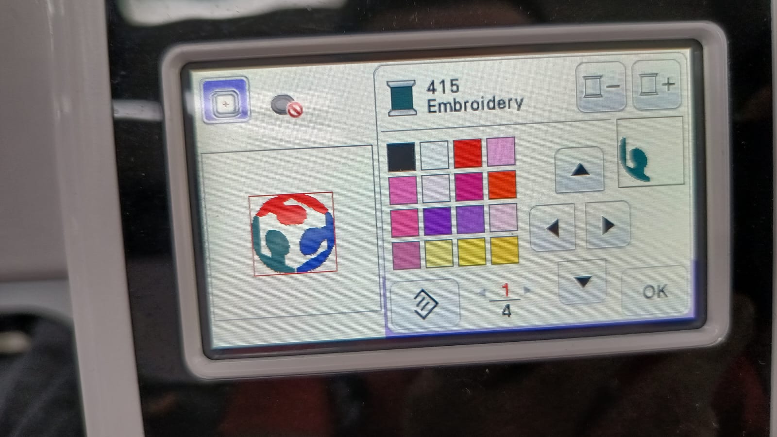 Preview of embroidery color segment 3