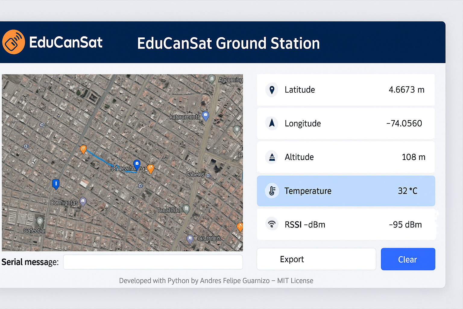 EduCanSat Ground Station Modern UI