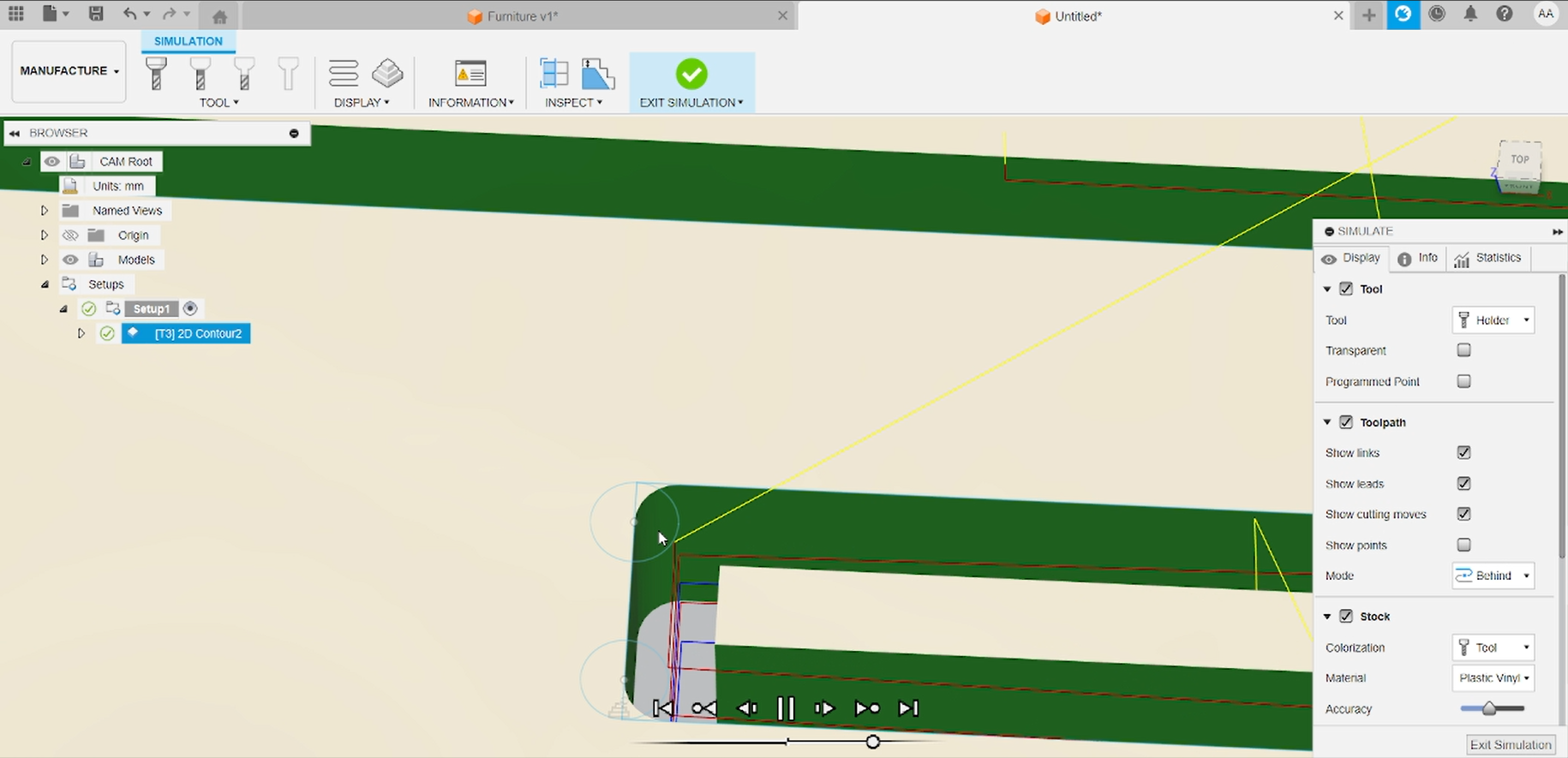 Fusion 360 dog-bone reliefs at internal corners