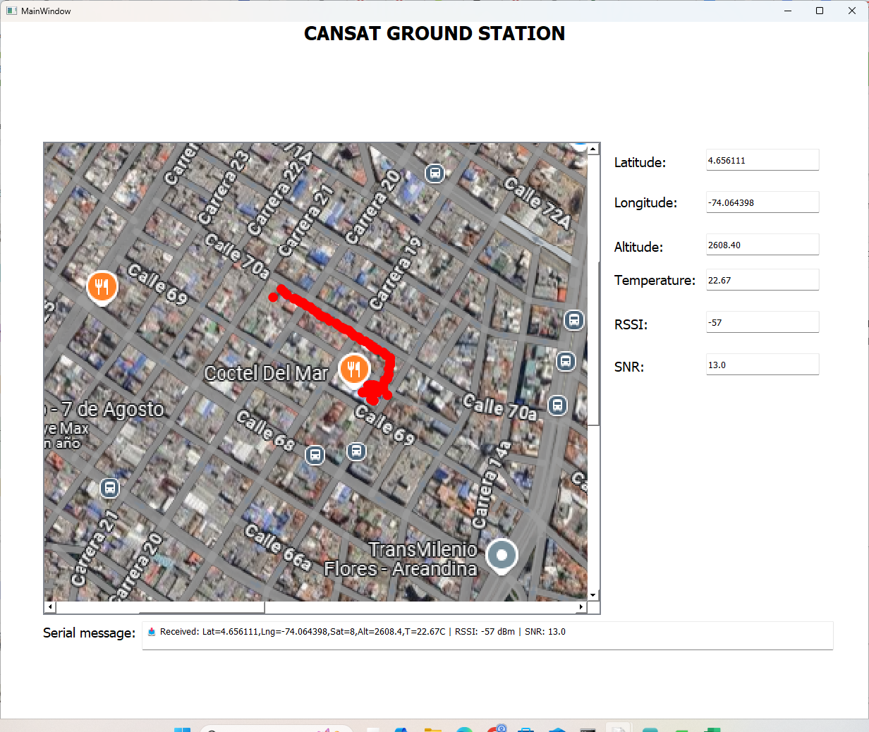Application with Map Display