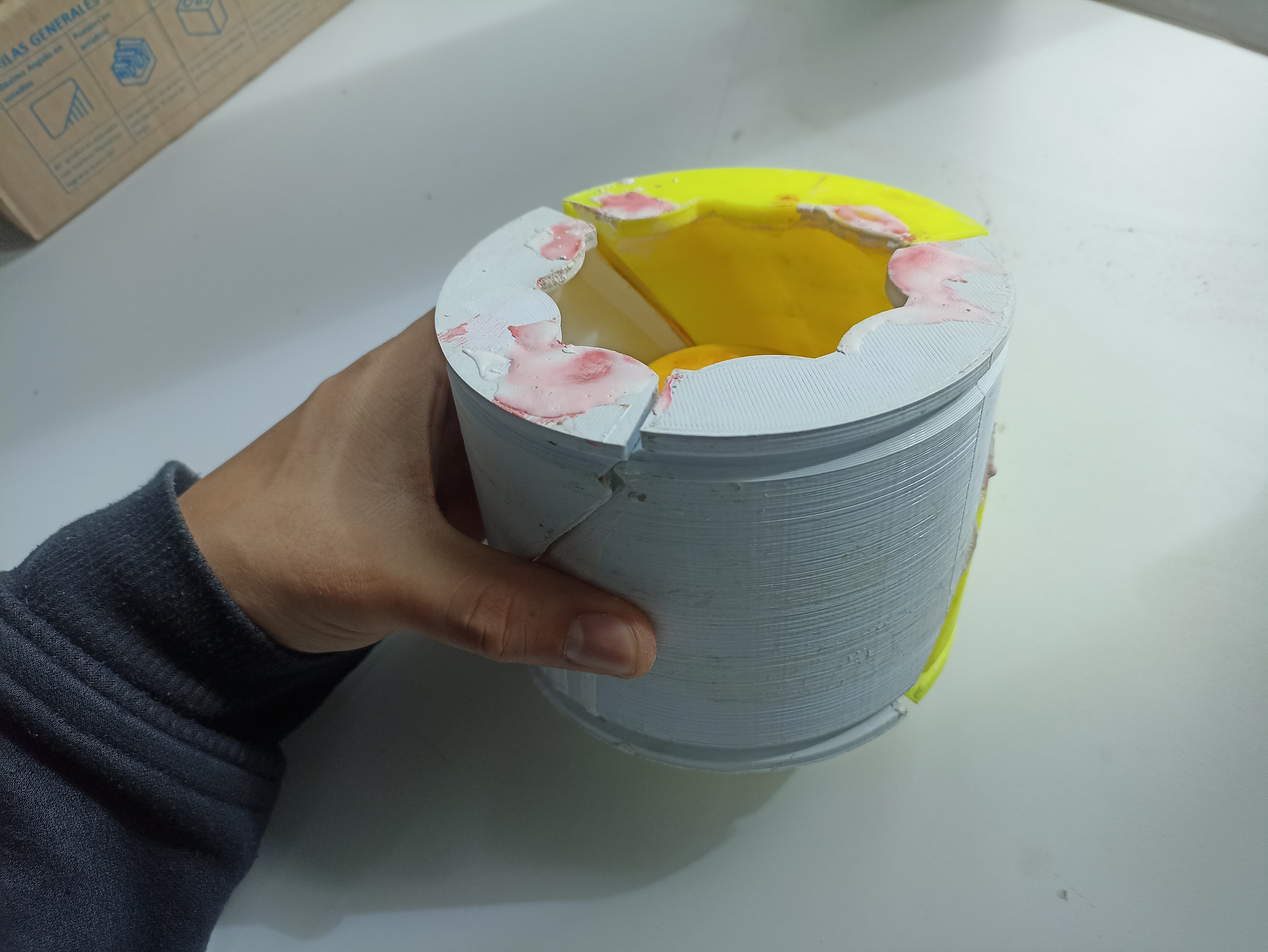 Assembled mold ready for casting