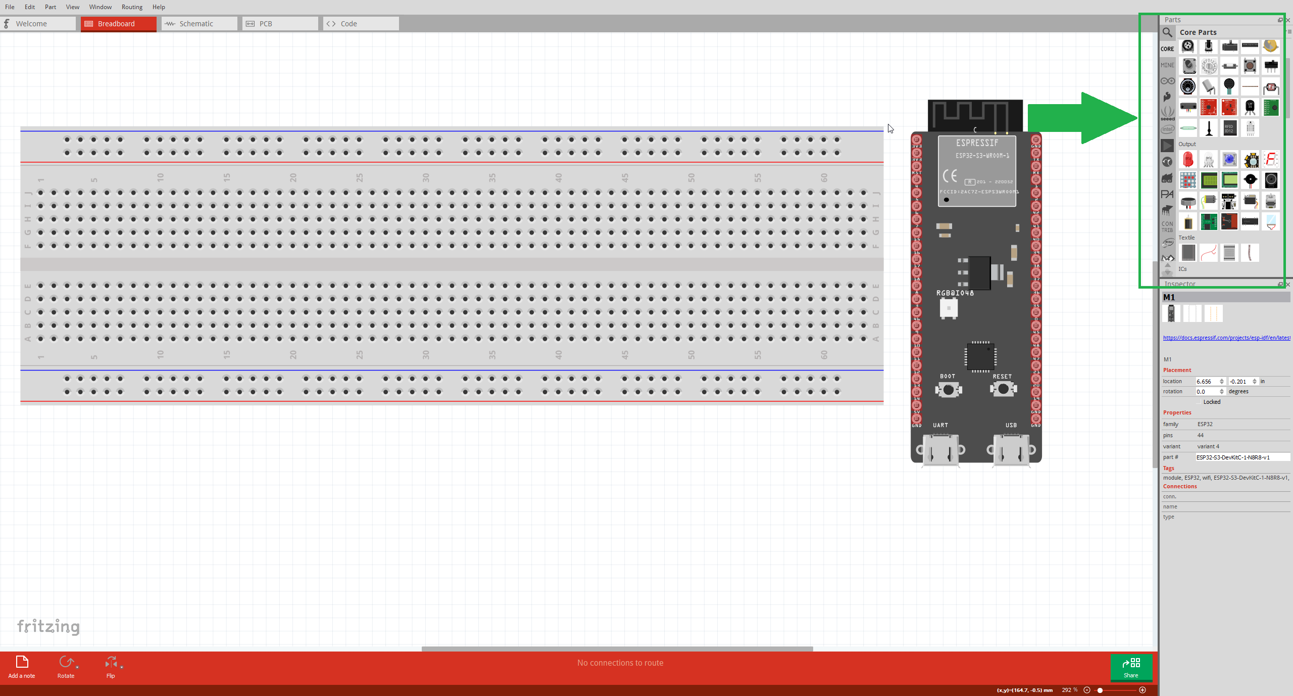 Parts Library Panel
