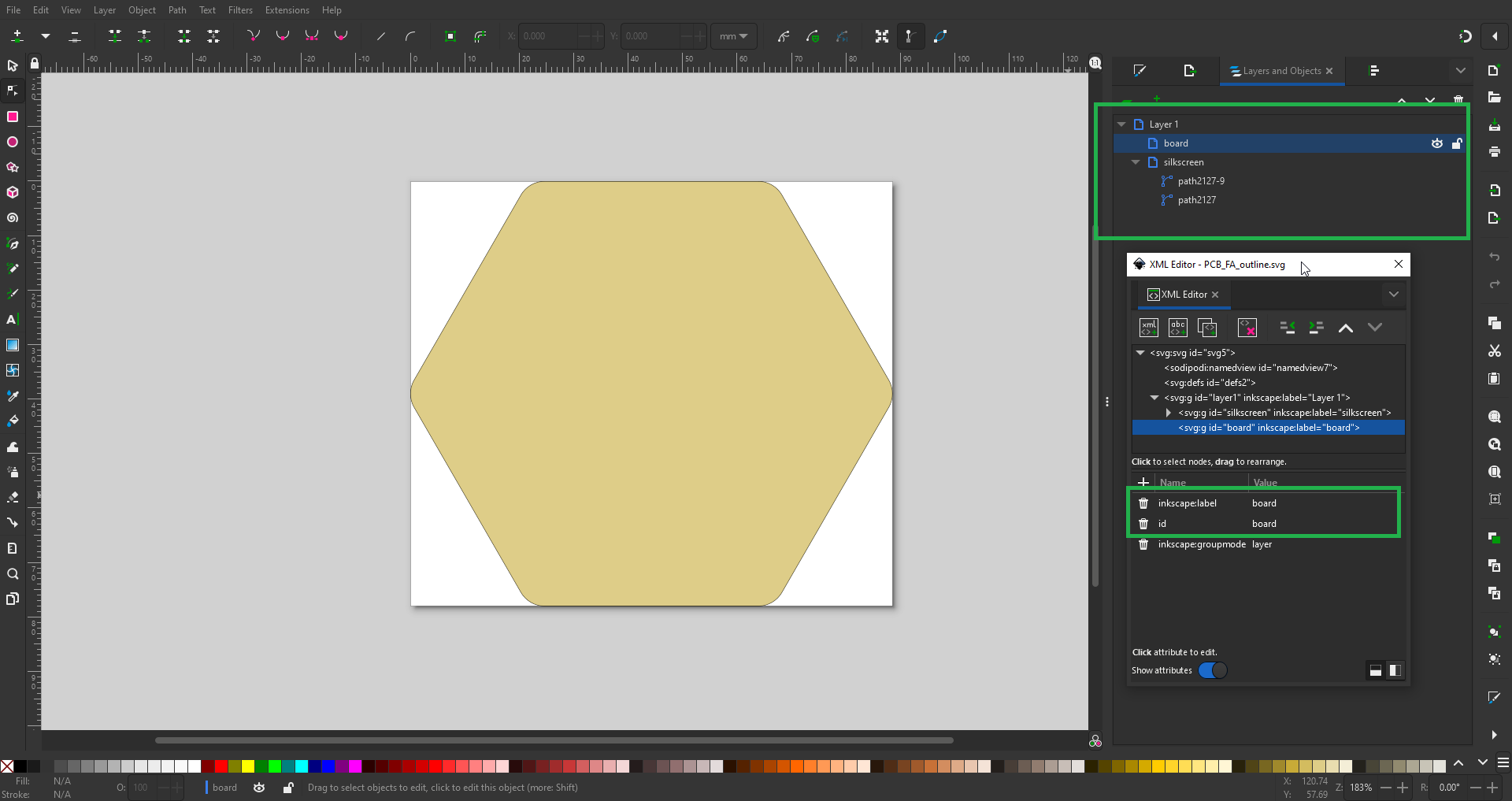 SVG Structure for Custom PCB Shape