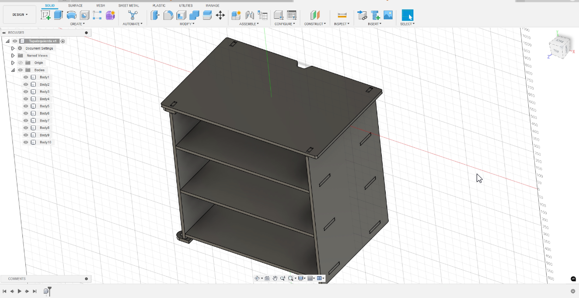 Full furniture assembled in 3D