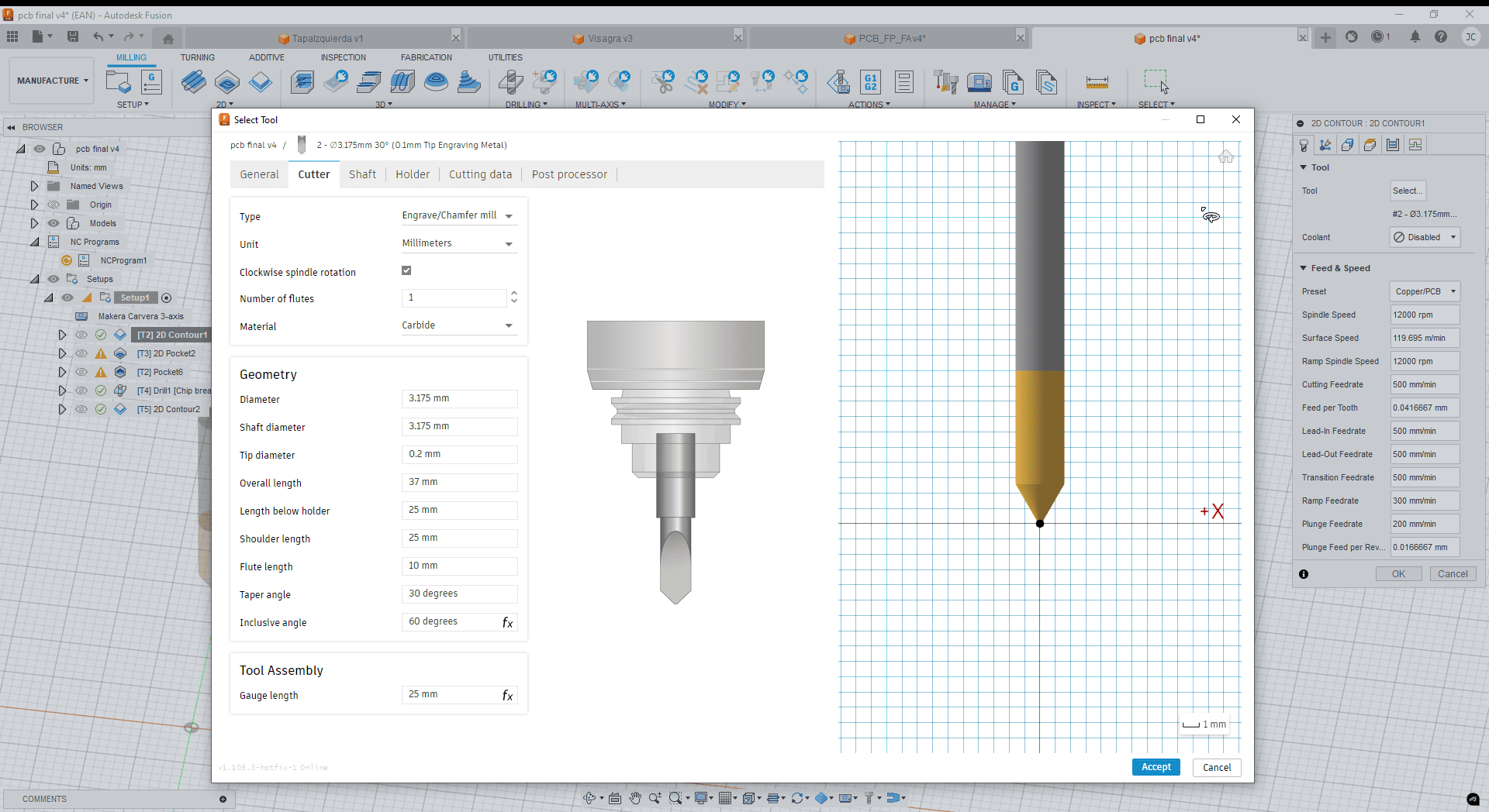V-Bit Tool Setup (T2)