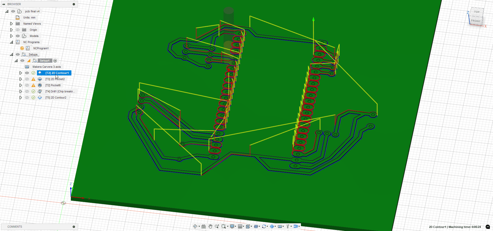 Generated Toolpaths for Traces