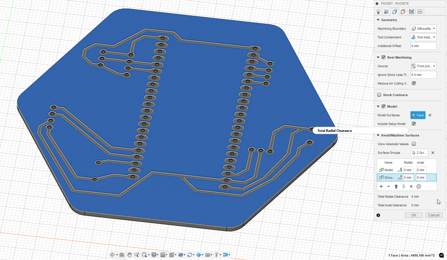 3D Pocket Surface Selection